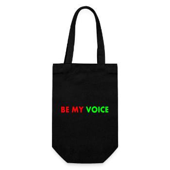 Be our voice - Gift Bag for Bottles - black - Front