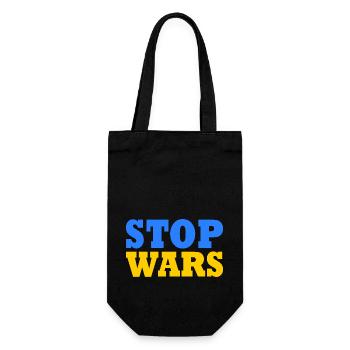 Stop war - Gift Bag for Bottles - black - Front