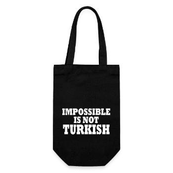 impossible is not turkish - türkei - Geschenkbeutel für Flaschen - Schwarz - Vorne