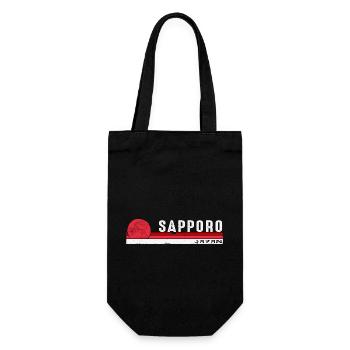 Sapporo Japan Retro Design für Heritage und - Geschenkbeutel für Flaschen - Schwarz - Vorne
