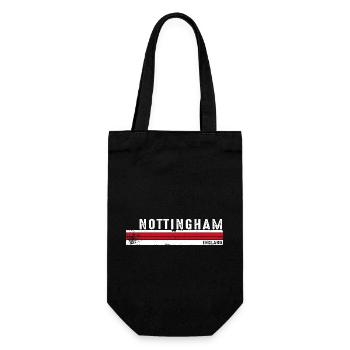 Nottingham, Angleterre, Design rétro - Sac à bouteille - noir - Devant