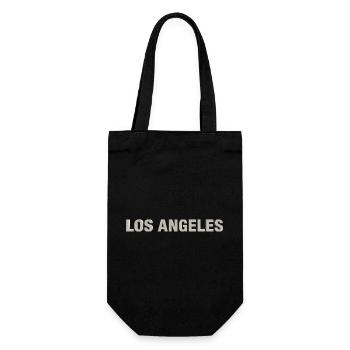 LOS ANGELES – Modern Concrete Typography - Geschenkbeutel für Flaschen - Schwarz - Vorne