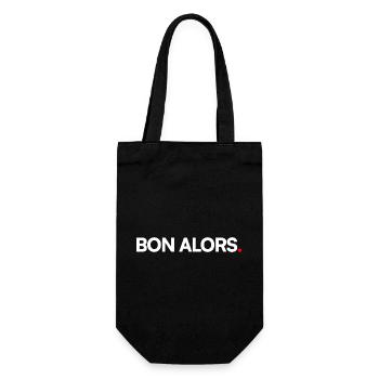 BON ALORS | Expression humour minimaliste - Sac à bouteille - noir - Devant