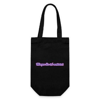Morgen bin ich motiviert / Lustiges T-Shirt - Geschenkbeutel für Flaschen - Schwarz - Vorne