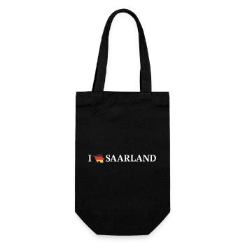 I love Saarland Bundesland Deutschland - Geschenkbeutel für Flaschen - Schwarz - Vorne