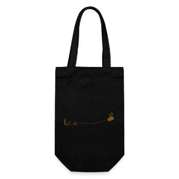 Let it bee bee design - Gift Bag for Bottles - black - Front