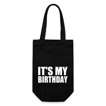 It's my birthday - Geschenkbeutel für Flaschen - Schwarz - Vorne