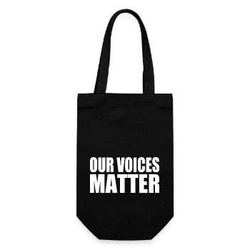 Our voices matter - Geschenkbeutel für Flaschen - Schwarz - Vorne