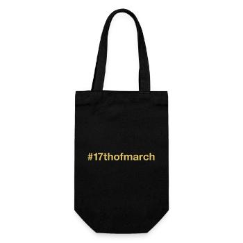 born on March 17 Birthday birthday - Gift Bag for Bottles - black - Front