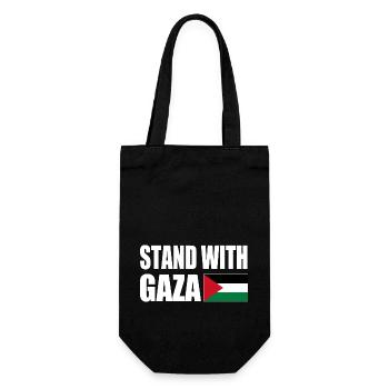 Stand with gaza - Gift Bag for Bottles - black - Front