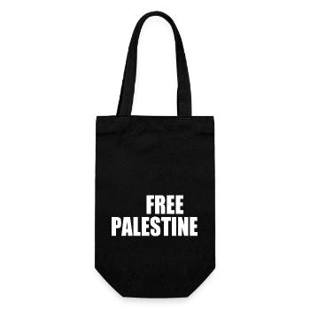 Free palestine - Geschenkbeutel für Flaschen - Schwarz - Vorne