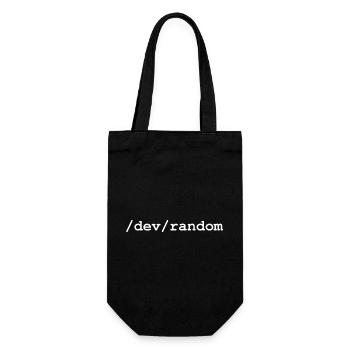 Linux random number generator - /dev/random - Gift Bag for Bottles - black - Front