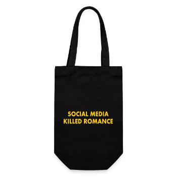 social media killed romance - Gift Bag for Bottles - black - Front