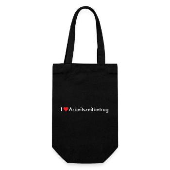 Ich Liebe Arbeitszeitbetrug - Geschenkbeutel für Flaschen - Schwarz - Vorne