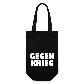 Gegen krieg - Geschenkbeutel für Flaschen - Schwarz - Vorne