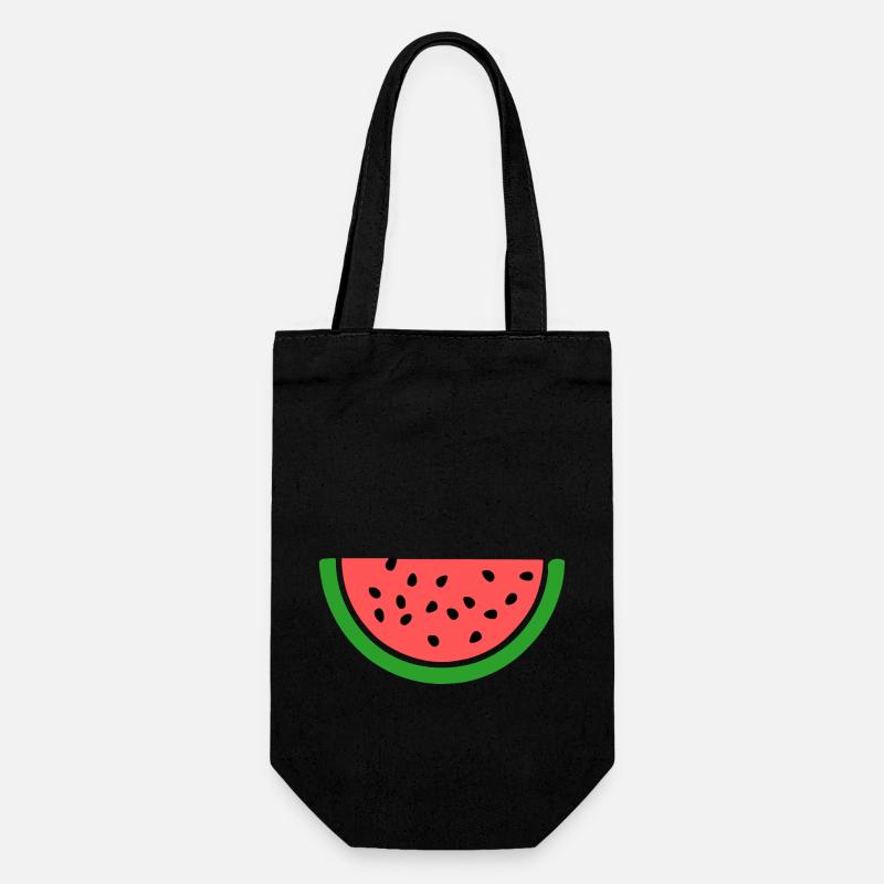 Wassermelone melone - Geschenkbeutel für Flaschen - Schwarz