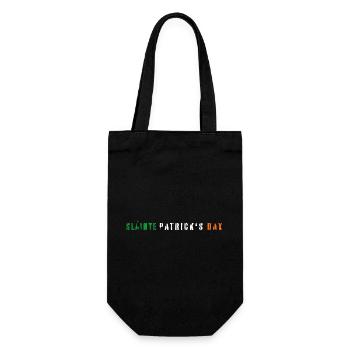 Saint Patrick's Day Is Slainte Patrick's Day - Gift Bag for Bottles - black - Front