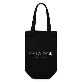 Cala d'Or, Majorca, Spain, Balearic Islands, Mediterranean Sea - Gift Bag for Bottles - black - Front