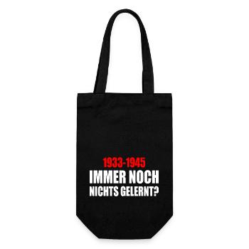 immer noch nichts gelernt 1933 - 1945 - Geschenkbeutel für Flaschen - Schwarz - Vorne