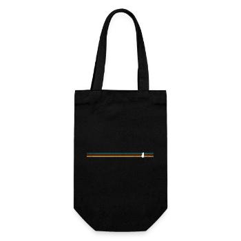 Striped Retro Cat Silhouette - Gift Bag for Bottles - black - Front