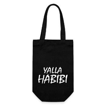 Yalla habibi - Geschenkbeutel für Flaschen - Schwarz - Vorne