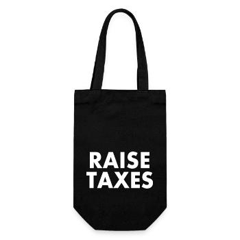 Raise taxes - Gift Bag for Bottles - black - Front