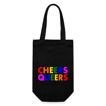 Cheers queers - Gift Bag for Bottles - black - Front