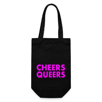 Cheers queers - Gift Bag for Bottles - black - Front