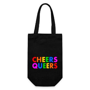 Cheers queers - Gift Bag for Bottles - black - Front