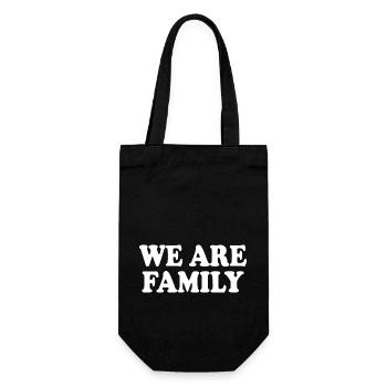 We are family - Geschenkbeutel für Flaschen - Schwarz - Vorne
