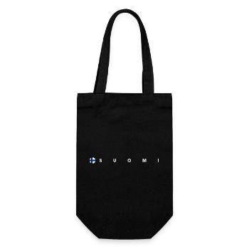 Suomi flag - Gift Bag for Bottles - black - Front