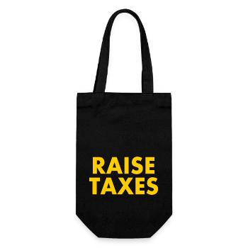 Raise taxes - Gift Bag for Bottles - black - Front
