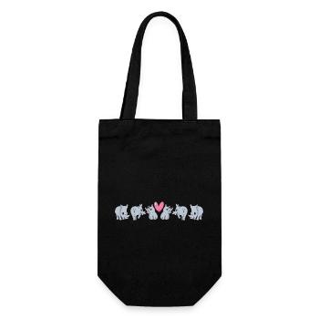 Rhino Rhino Unicorn - Gift Bag for Bottles - black - Front