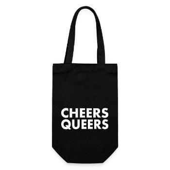 Cheers queers - Gift Bag for Bottles - black - Front