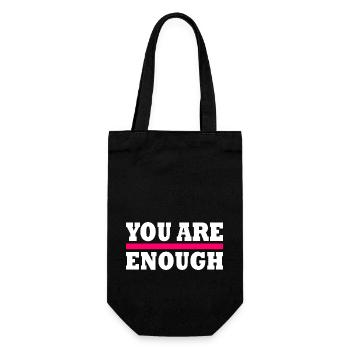 You are enough - Geschenkbeutel für Flaschen - Schwarz - Vorne