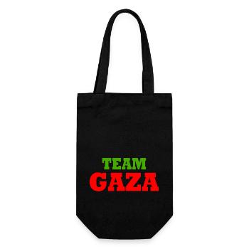 Team gaza - Gift Bag for Bottles - black - Front