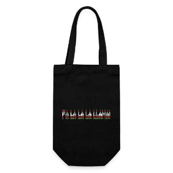 Fa La La La Lama - Hässliches Pullover-Design - Geschenkbeutel für Flaschen - Schwarz - Vorne