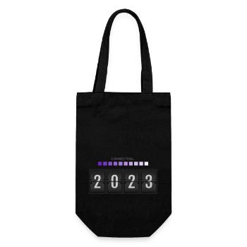 2023 Connecting New Year Neues Jahr Design vauART - Geschenkbeutel für Flaschen - Schwarz - Vorne