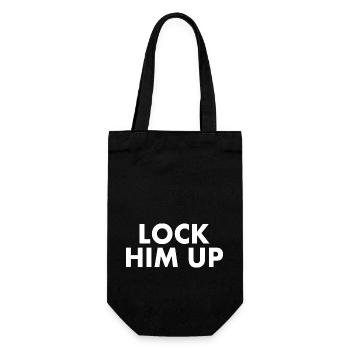 Lock him up - Geschenkbeutel für Flaschen - Schwarz - Vorne