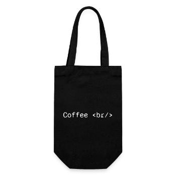 Café Webentwickler Humor lustig - Geschenkbeutel für Flaschen - Schwarz - Vorne