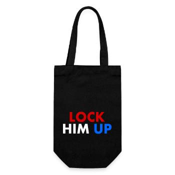 Lock him up - Geschenkbeutel für Flaschen - Schwarz - Vorne
