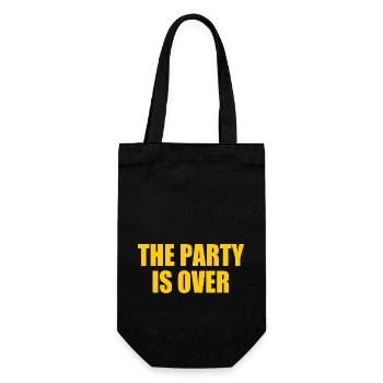 The party is over - Gift Bag for Bottles - black - Front