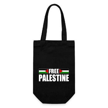 Free palestine - Gift Bag for Bottles - black - Front