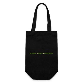 Sonne Bier FreundeT-Shirt–Frühlingsfest Biergarten - Geschenkbeutel für Flaschen - Schwarz - Vorne