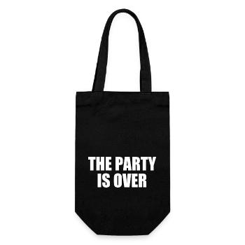 The party is over - Gift Bag for Bottles - black - Front