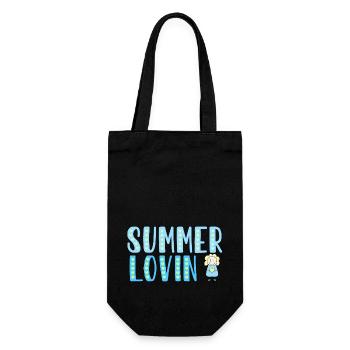 Summer lovin - Geschenkbeutel für Flaschen - Schwarz - Vorne