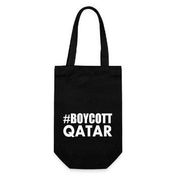 Boycott qatar - Gift Bag for Bottles - black - Front