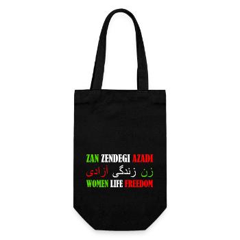 women life freedom Zan zendegi azadi - Geschenkbeutel für Flaschen - Schwarz - Vorne