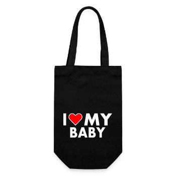 I love my baby - Sac à bouteille - noir - Devant