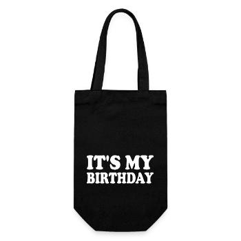It's my birthday - Geschenkbeutel für Flaschen - Schwarz - Vorne